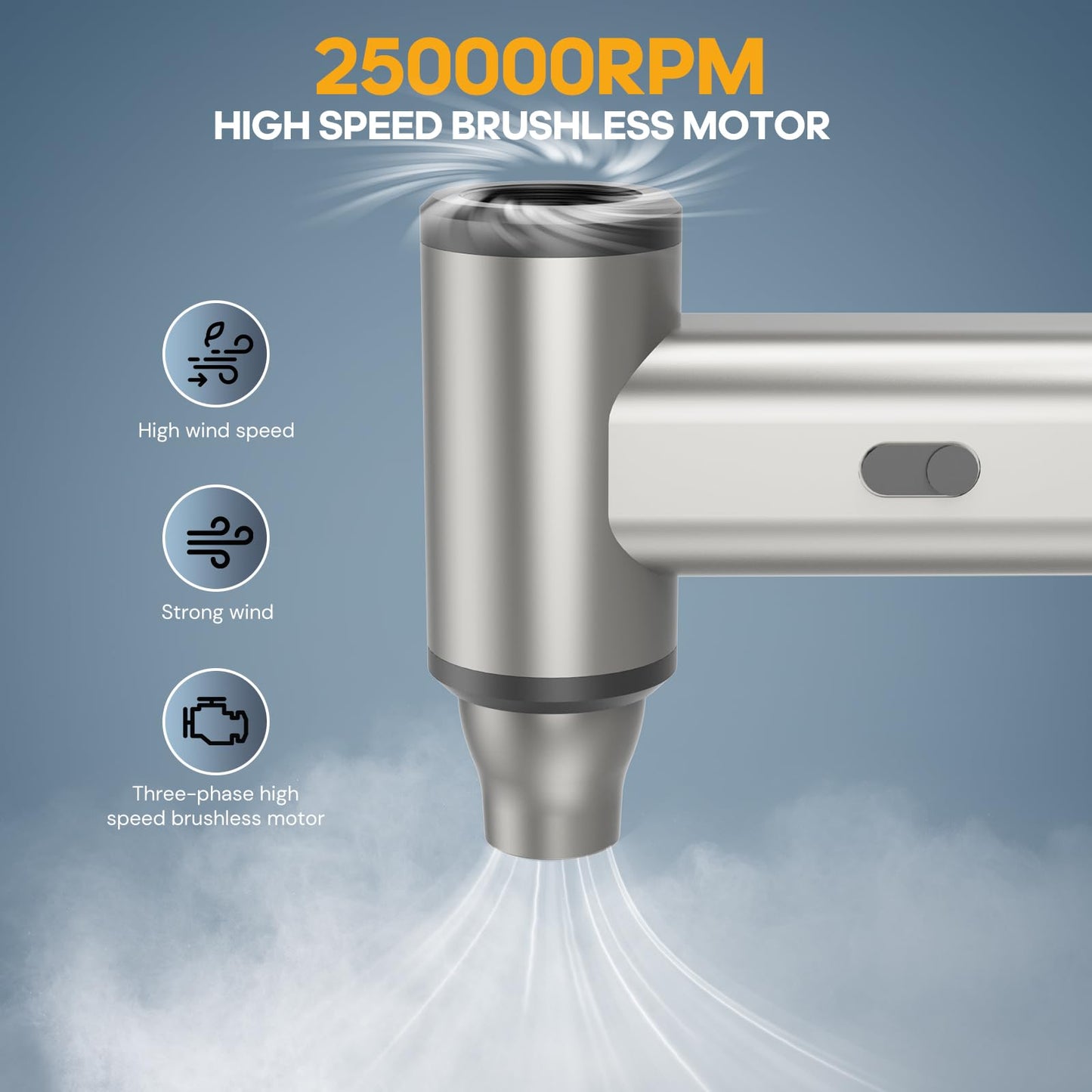 Compressed air Duster - 120000RPM 3 Speeds Electric Air Duster, 7600mAh Battery Cordless Dust Blower for Keyboard Cleaner,Rechargeable Air Blower AIC Can for Office Computers